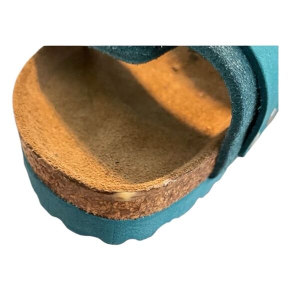 Birkenstock Uji Sandal Nubuck-Suede Leather Deep Turquoise 38 W7 Narrow - Picture 8 of 11